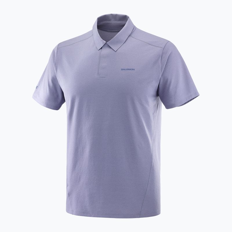 Мъжка тениска Salomon Trackline Polo Blue Granite 7