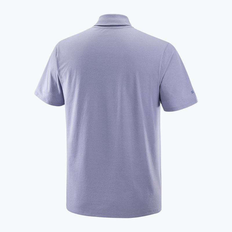 Мъжка тениска Salomon Trackline Polo Blue Granite 8