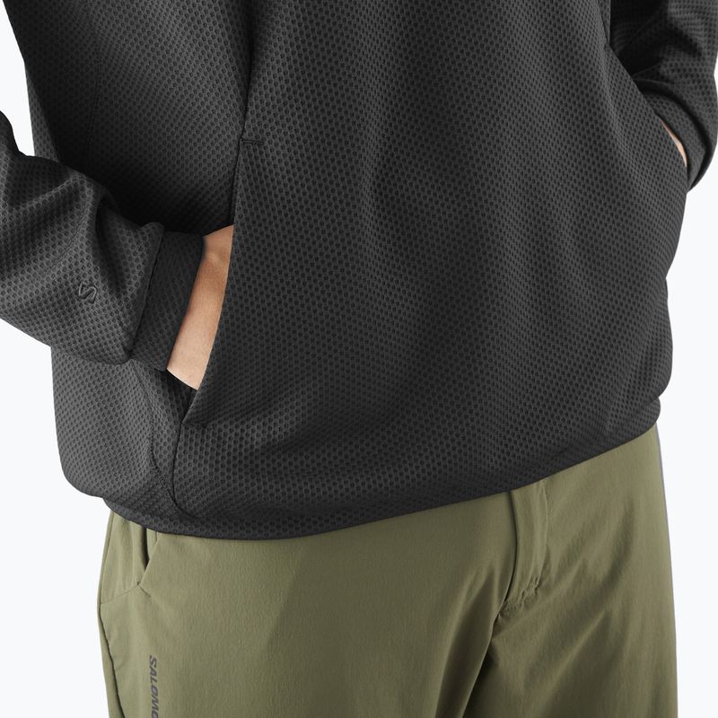 Мъжка туристическа блуза Salomon Motomesh Crewneck дийп блек 7