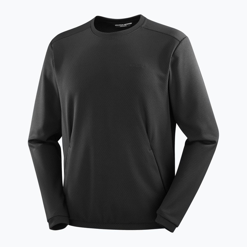 Мъжка туристическа блуза Salomon Motomesh Crewneck дийп блек 8