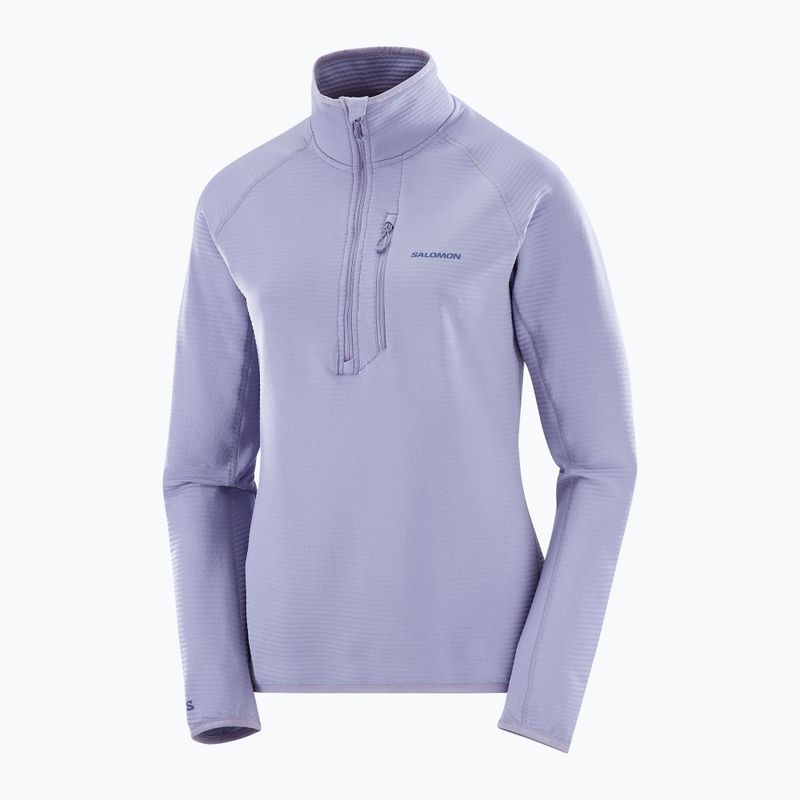 Дамски суитшърт за трекинг Salomon Essential Lightwarm Half Zip blue granite 6