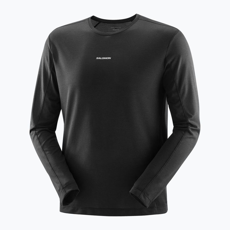 Salomon SHAKEout Core deep black за бягане с дълъг ръкав за мъже 4