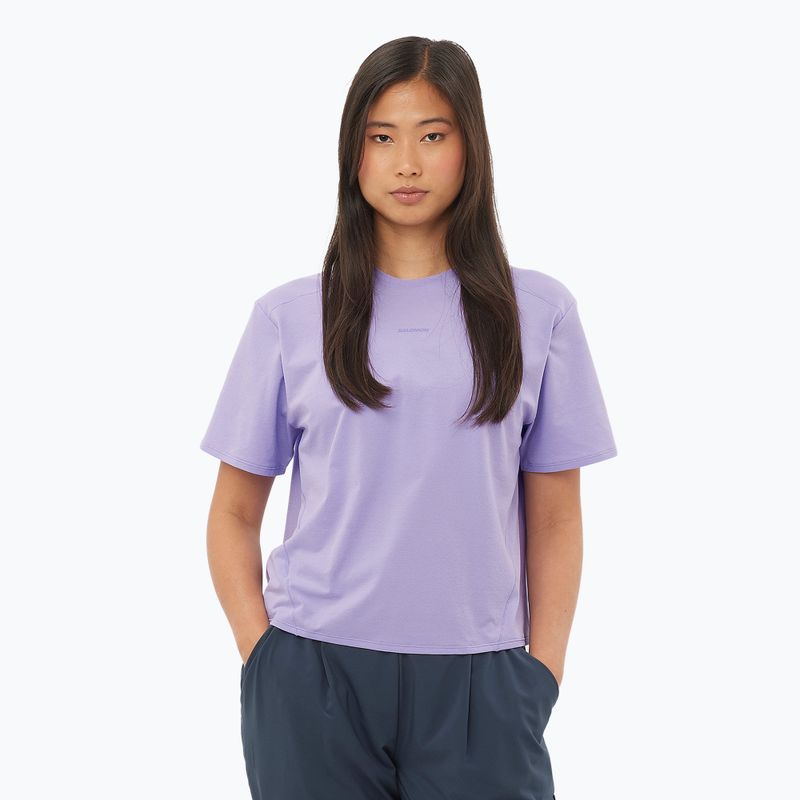Дамска тениска Salomon Trackline SS violet tulip