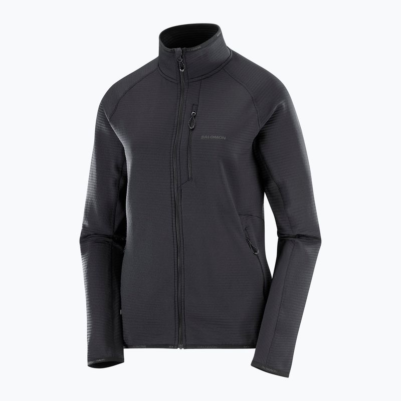 Дамски поларен суитшърт Salomon Lightwarm Full Zip deep black 5