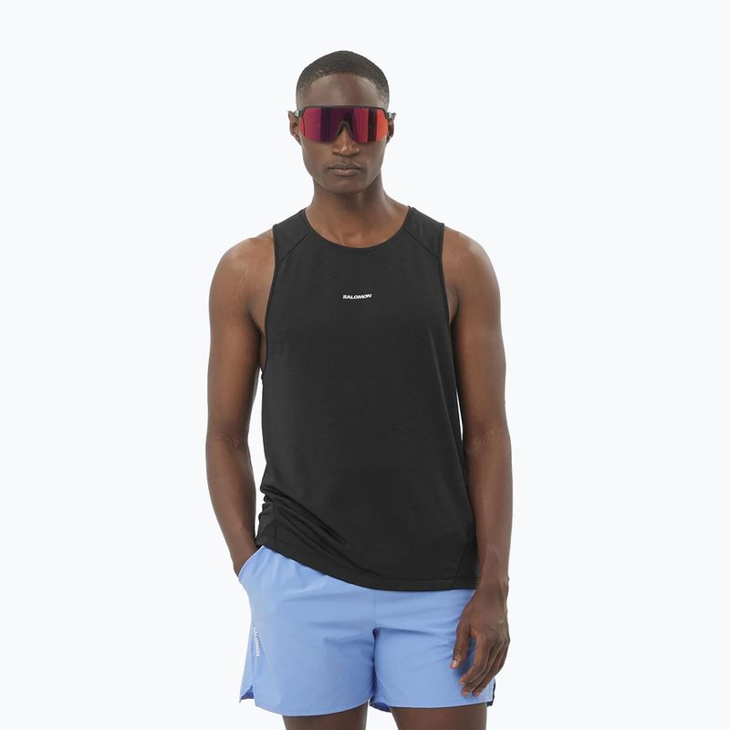 Мъжки потник за бягане Salomon Shakeout Core Tank deep black