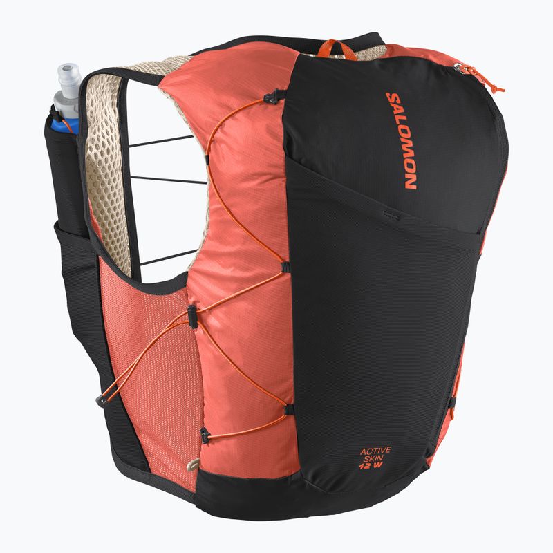 Дамска жилетка за бягане Salomon Active Skin 12 Set emerglow/black 2