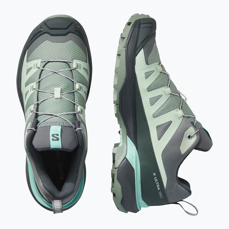 Дамски обувки за трекинг Salomon X Ultra 360 green milieu/urban chic/clearly aqua 5