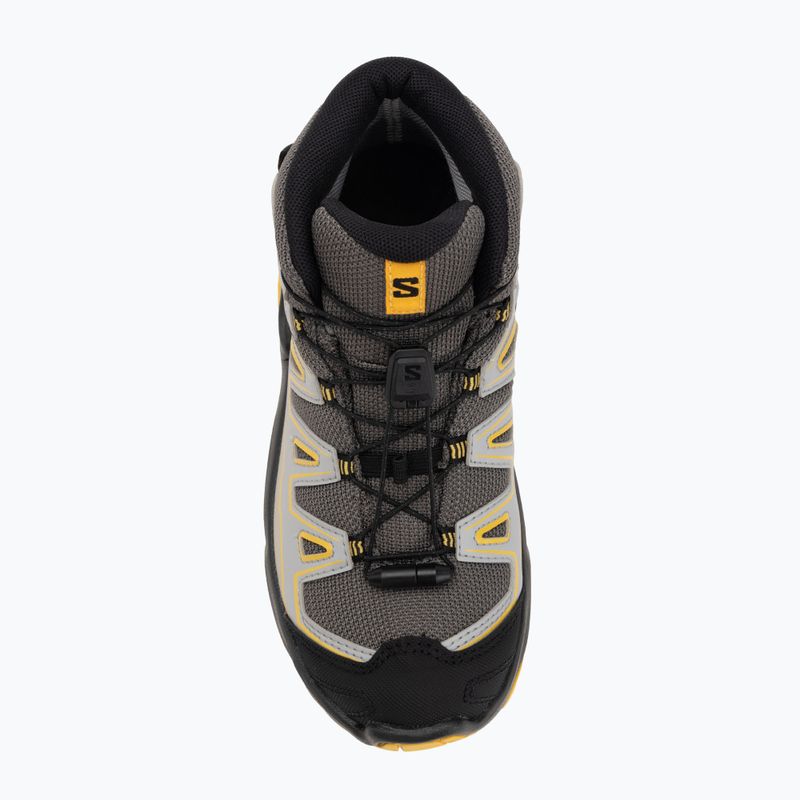 Детски обувки за трекинг Salomon X Ultra Mid GTX castlerock/black/spicy/mustard 5