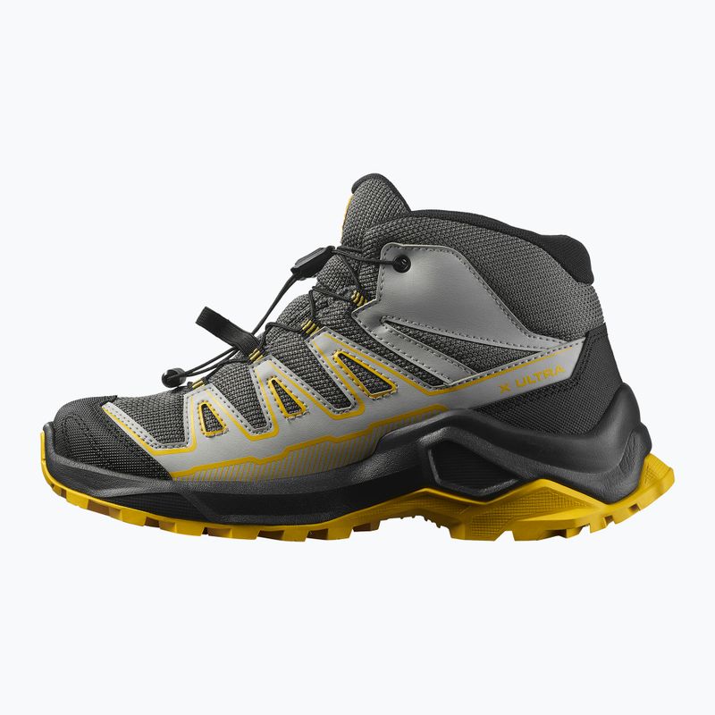 Детски обувки за трекинг Salomon X Ultra Mid GTX castlerock/black/spicy/mustard 9