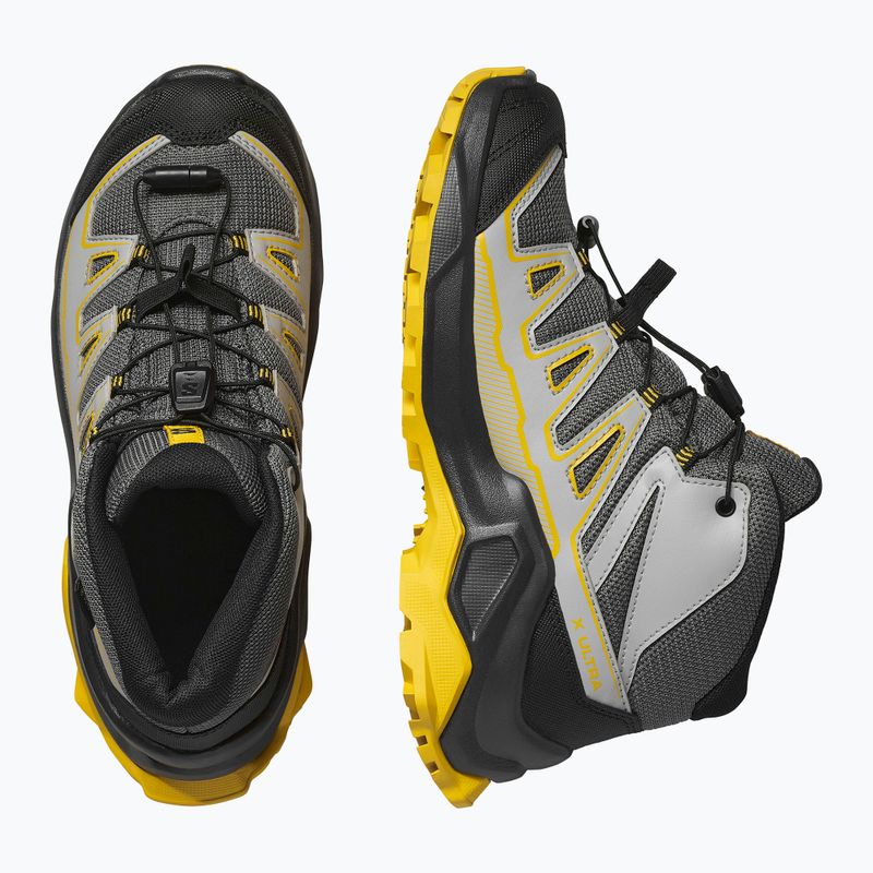 Детски обувки за трекинг Salomon X Ultra Mid GTX castlerock/black/spicy/mustard 12