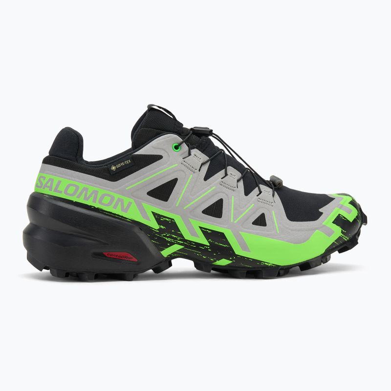 Мъжки обувки за бягане Salomon Speedcross 6 GTX black/alloy/green gecko 2