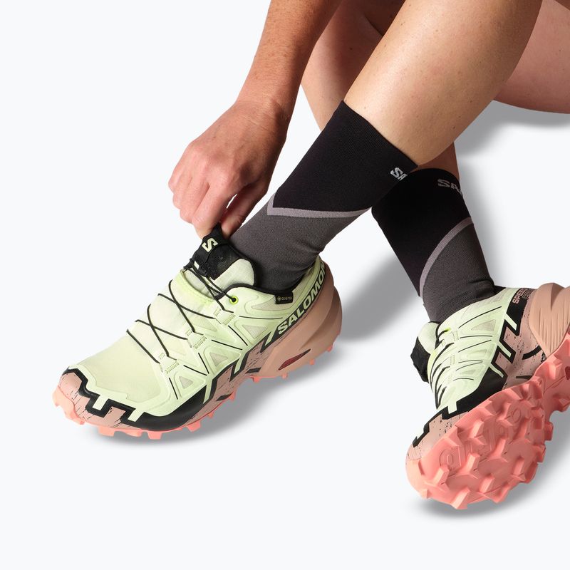 Дамски маратонки за бягане Salomon Speedcross 6 GTX lime cream/mahogany rose/black 7