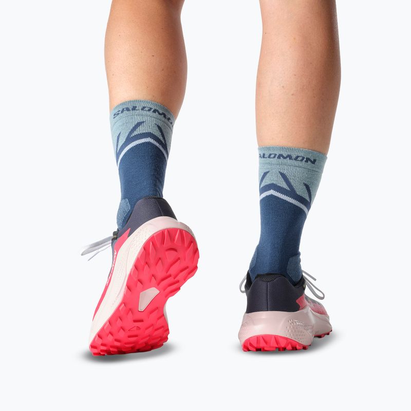 Дамски обувки за бягане Salomon Alphaglide GTX lunar rock/blue night/rouge red 9