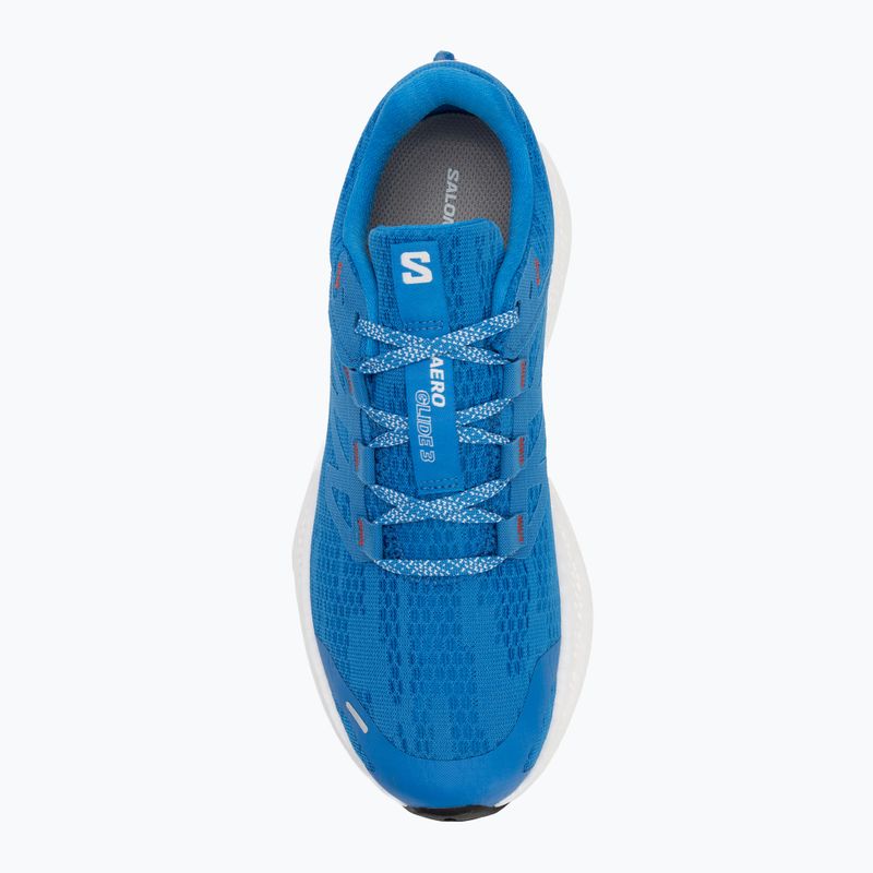 Мъжки обувки за бягане Salomon Aero Glide 3 френско синьо/бяло/черешово домат 5