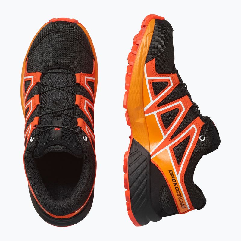 Детски обувки за трекинг Salomon Speedcross black/cherry tomato/turmeric 9