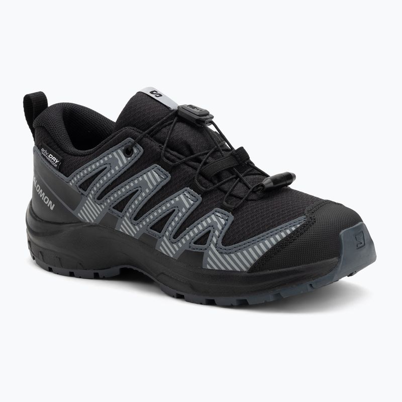 Детски обувки за трекинг Salomon XA Pro 3D V8 Waterproof black/turbulence/quarry