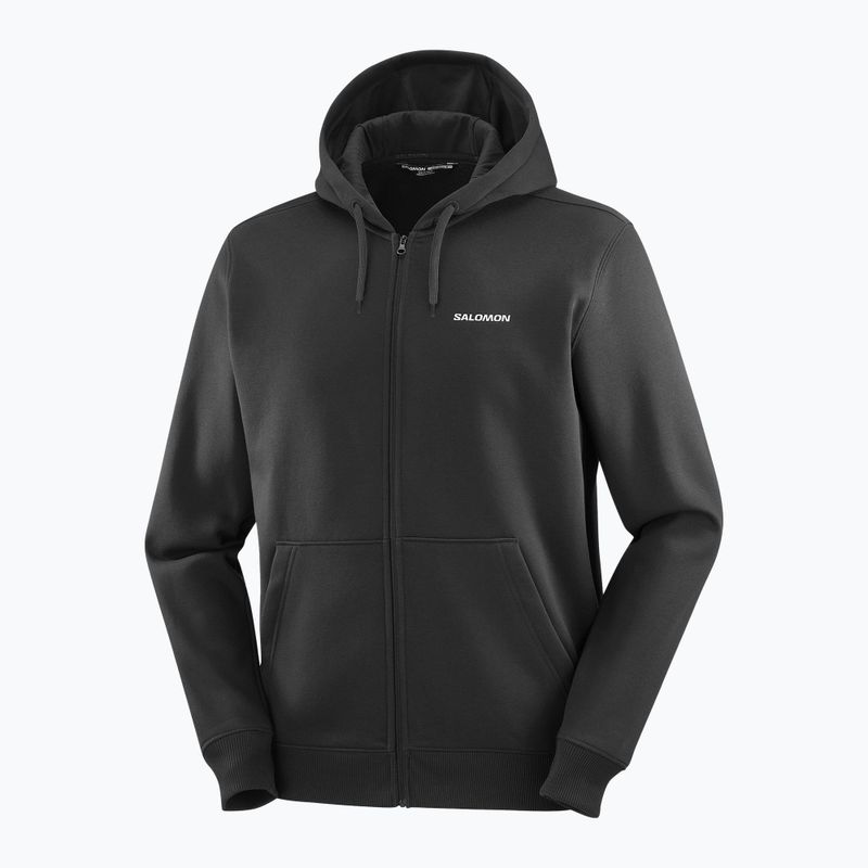 Мъжка качулка с цип Salomon Logo deep black 4