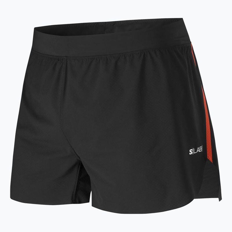 Мъжки къси панталони за бягане Salomon S/Lab Speed Spl 3" тъмно черно / огнено червено 6