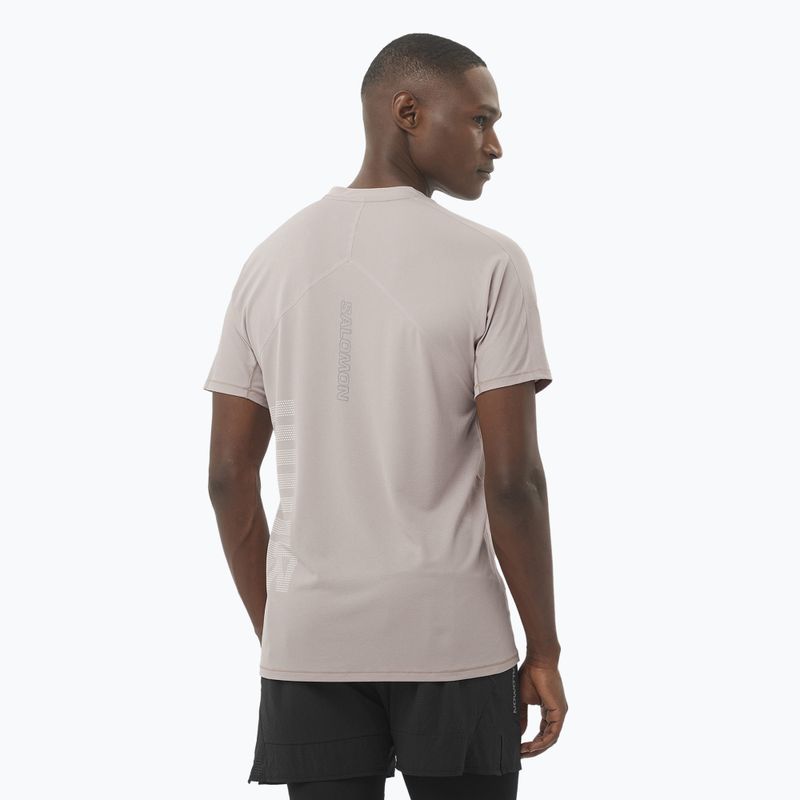 Мъжка тениска за бягане Salomon Sense Aero Tee GFX etherea/white 2