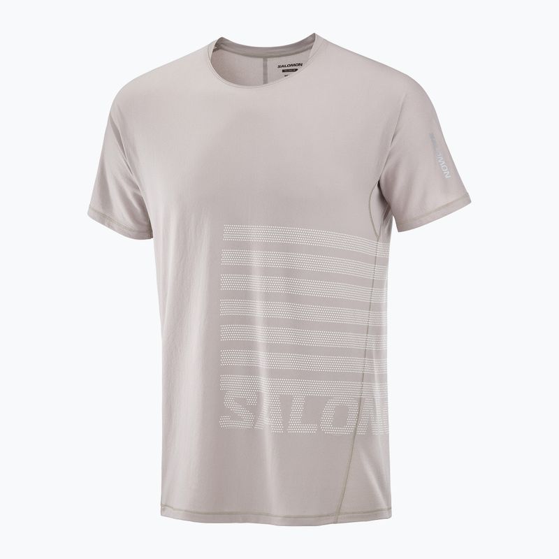 Мъжка тениска за бягане Salomon Sense Aero Tee GFX etherea/white 4