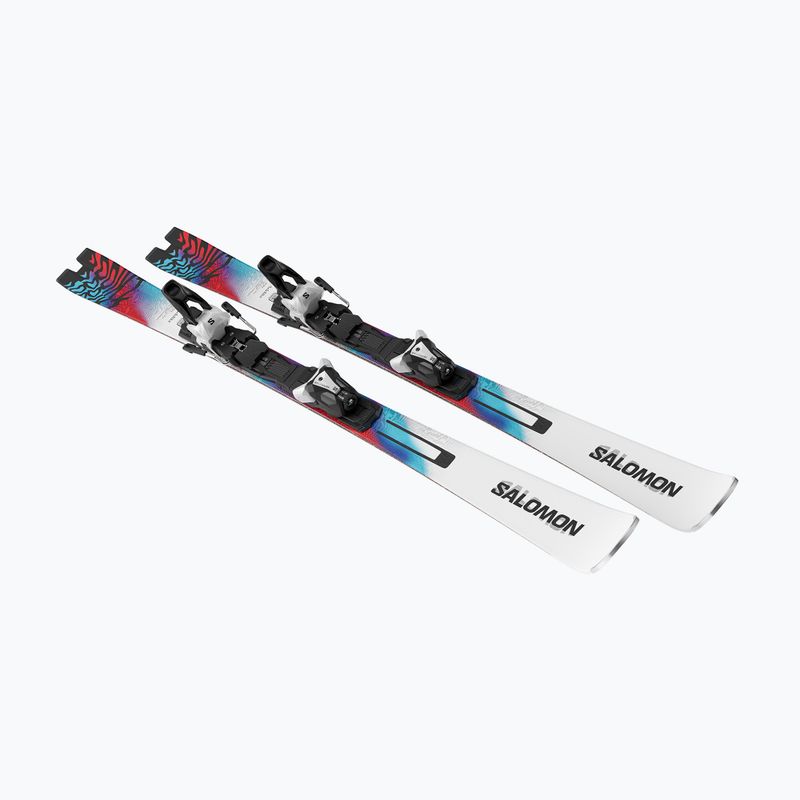 Пистови ски Salomon Addikt + автомати MI12 GW white/neon blue/red 3