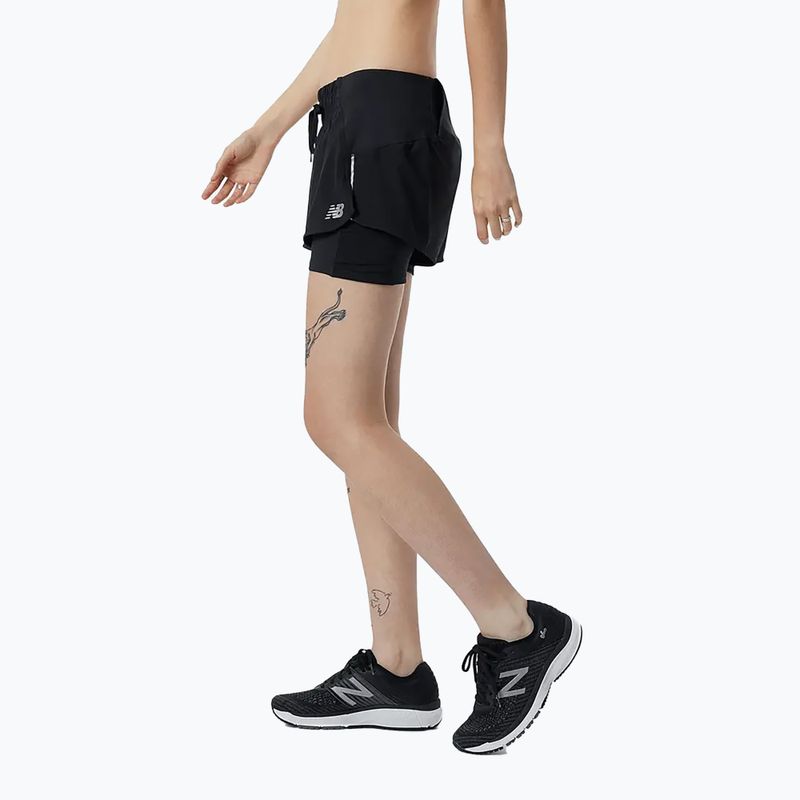 New Balance Impact Run 2In1 къси панталони за бягане за жени WS21270BK 2