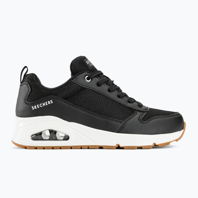 SKECHERS Uno Inside Matters дамски обувки черно/бяло/меш 3
