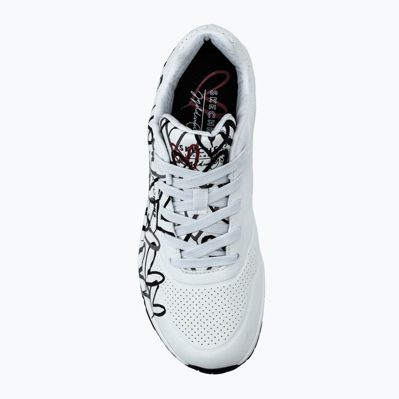 Дамски обувки SKECHERS JGoldcrown Uno Spread The Love white/black/gray 5