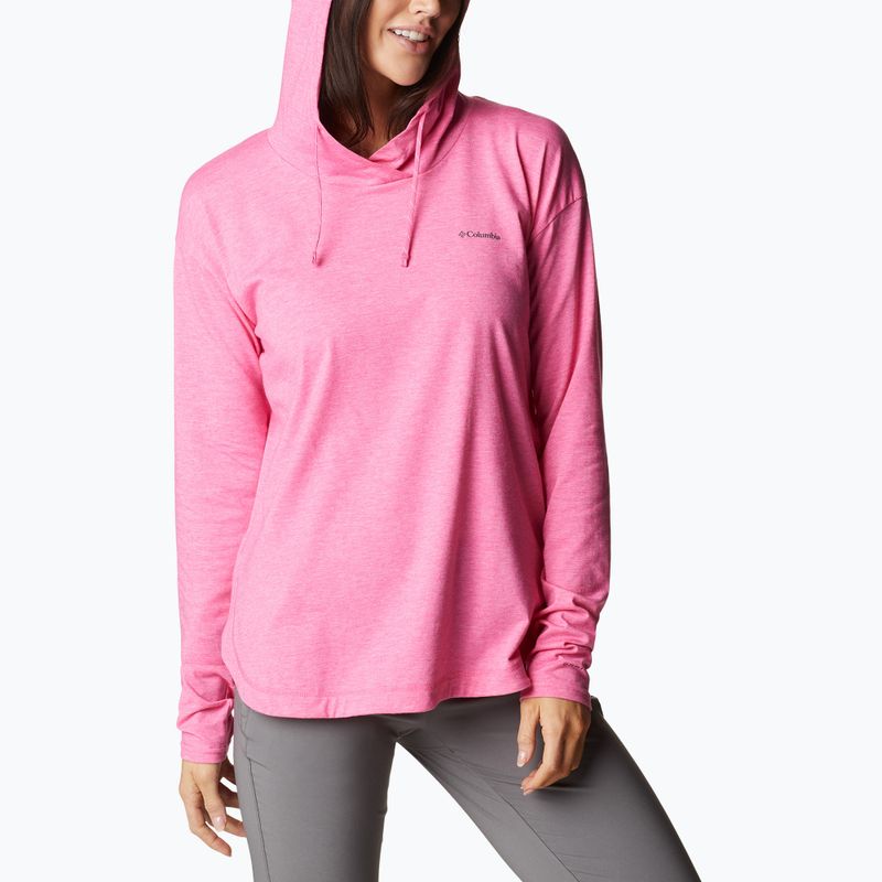 Дамски суитшърт за трекинг на Columbia Sun Trek EU Hooded Pullover pink 1981541656 4