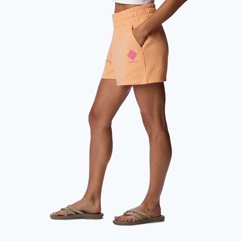 Дамски къси панталони за трекинг Columbia Logo III French Terry orange 2032881812 3