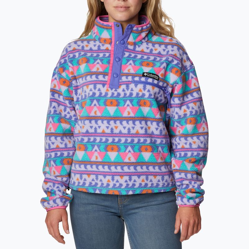 Дамски суитчър Helvetia Cropped Half Snap от полар на Columbia, лилав 2014561