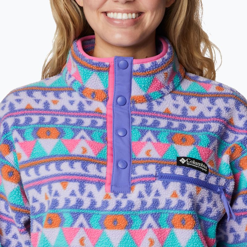 Дамски суитчър Helvetia Cropped Half Snap от полар на Columbia, лилав 2014561 3
