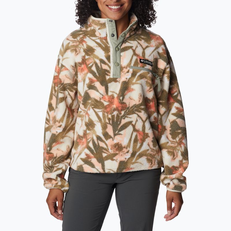 Columbia дамски Helvetia Cropped Half Snap поларен суитшърт chalk floriculture 2014561194 4