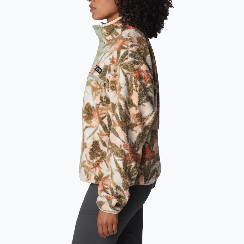 Columbia дамски Helvetia Cropped Half Snap поларен суитшърт chalk floriculture 2014561194 6