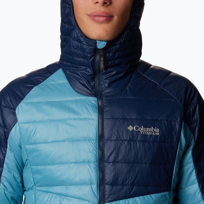 Мъжки пухени якета Columbia Platinum Peak с качулка shasta/collegiate navy 6