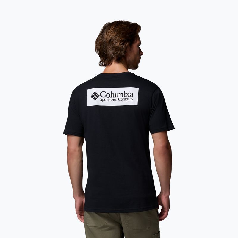 Мъжка тениска за трекинг Columbia North Cascades black/csc box logo 3