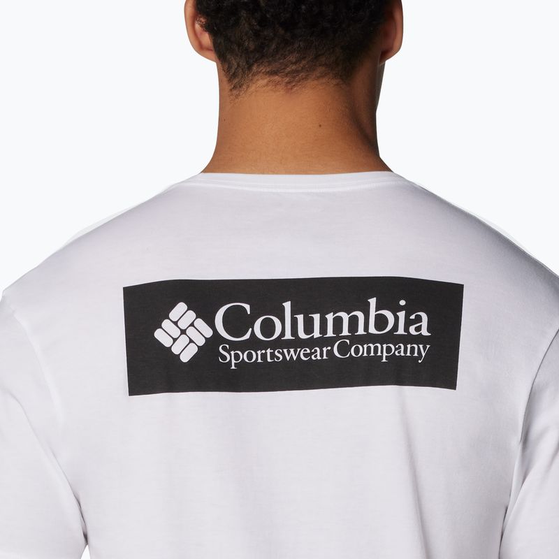 Мъжка тениска за трекинг Columbia North Cascades white/csc box logo 5