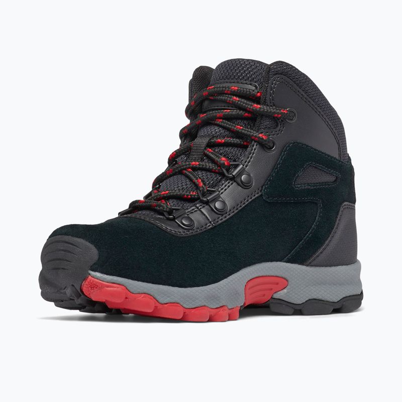 Детски туристически обувки Columbia Newton Ridge Amped black/mountain red 15