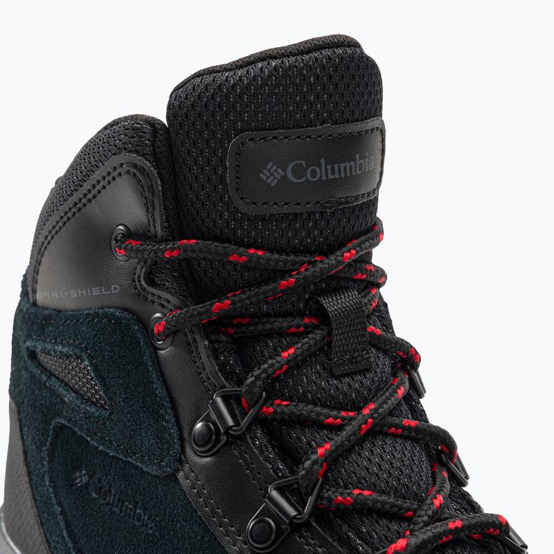 Детски туристически обувки Columbia Newton Ridge Amped black/mountain red 8