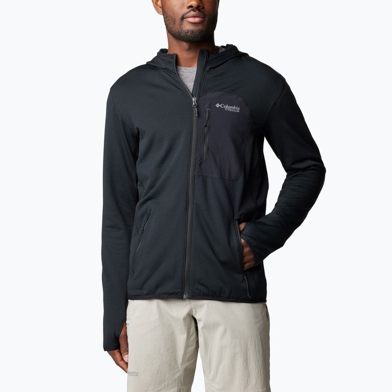 Мъжки суитшърт Columbia Triple Canyon Grid fleece black/black