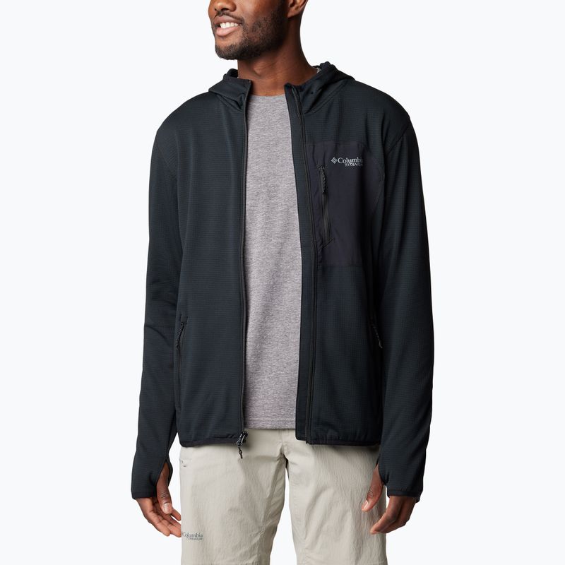 Мъжки суитшърт Columbia Triple Canyon Grid fleece black/black 2