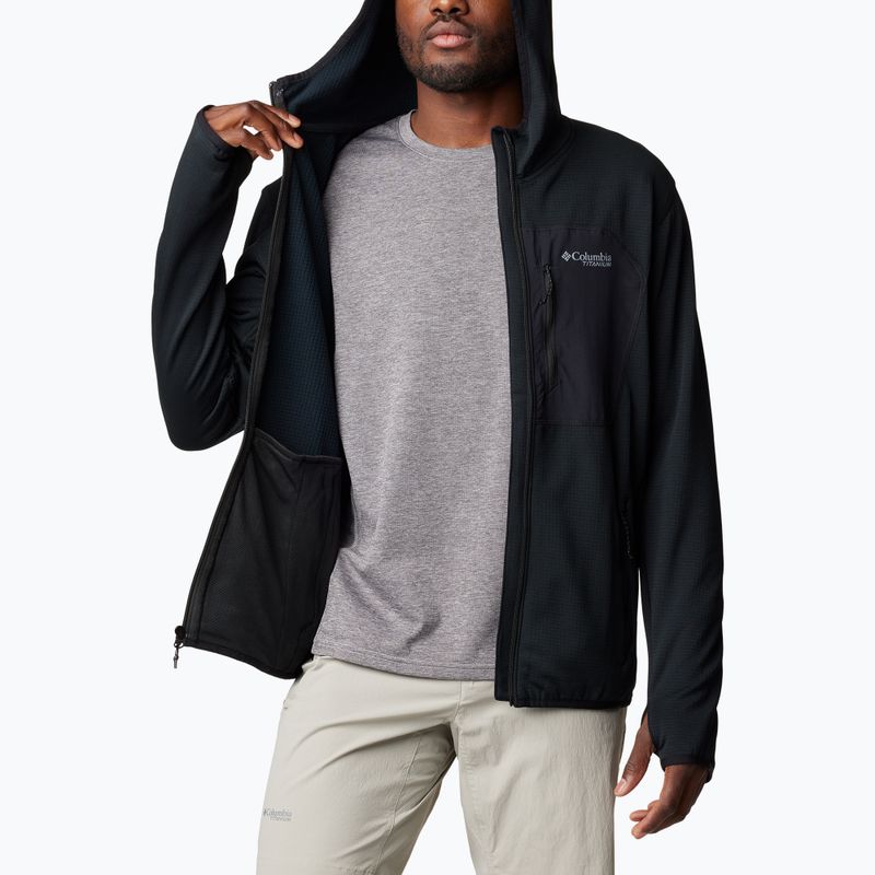 Мъжки суитшърт Columbia Triple Canyon Grid fleece black/black 5