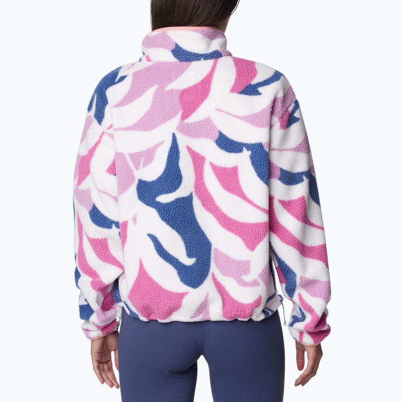Дамски поларен суитшърт Columbia Helvetia Cropped 1/2 cosmos floristic print/eve/salmon rose 2