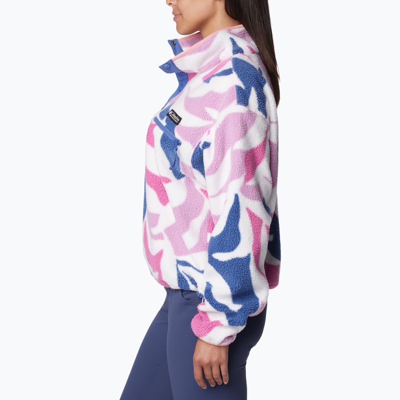 Дамски поларен суитшърт Columbia Helvetia Cropped 1/2 cosmos floristic print/eve/salmon rose 3