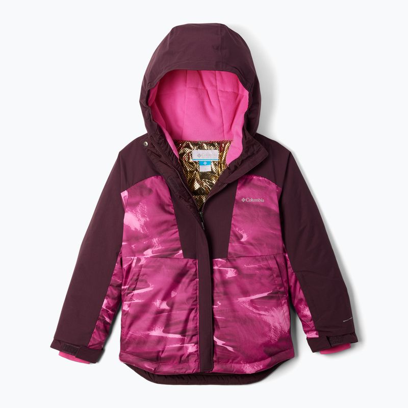 Детско скиорско яке Columbia Mighty Mogul III Print pink ice windblown/ moonvista