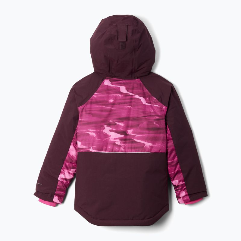 Детско скиорско яке Columbia Mighty Mogul III Print pink ice windblown/ moonvista 2