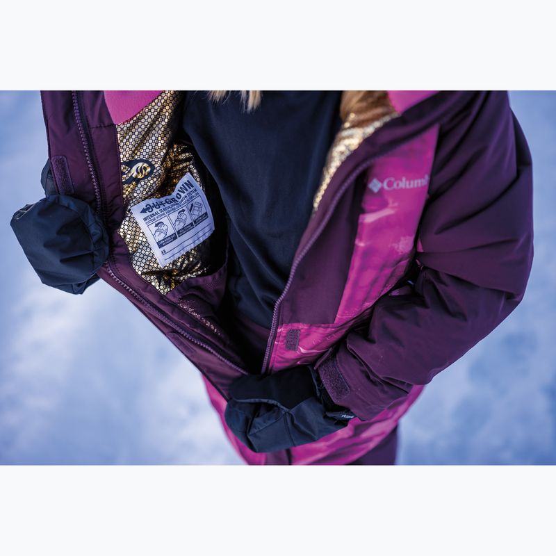 Детско скиорско яке Columbia Mighty Mogul III Print pink ice windblown/ moonvista 6