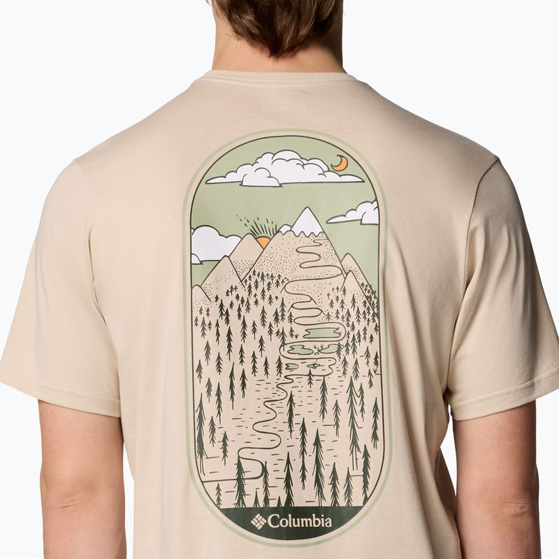 Мъжка тениска за трекинг Columbia Rockaway River Graphic dark stone/winding wonder 5