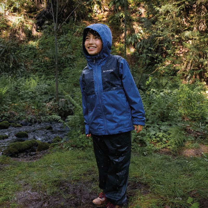 Детско яке за дъжд Columbia Rainy Trails II Fleece mountain blue/ collegiate navy slub 4