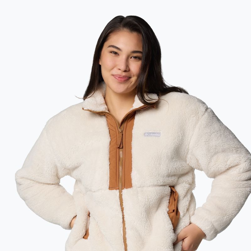 Дамски суитшърт Columbia Boundless Discovery Sherpa Full Zip II chalk/camel brown 5